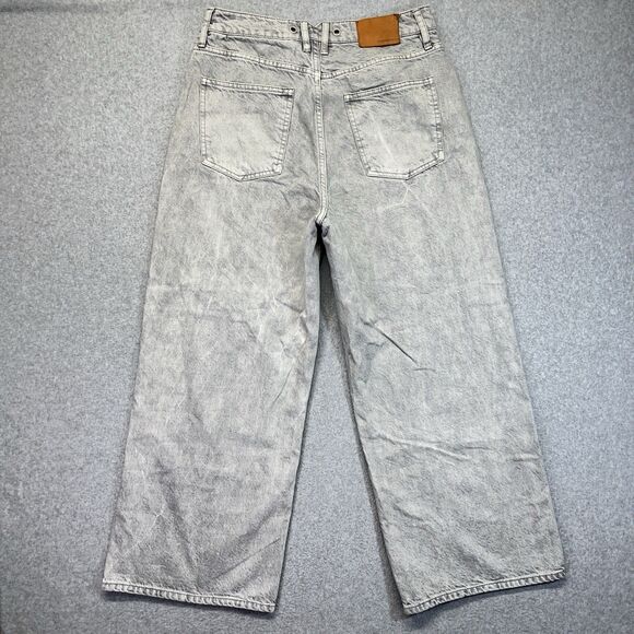 Unpublished Anthropologie Noemi Jeans Women’s 30 Gray Baggy Wide Leg Denim - Picture 7 of 15
